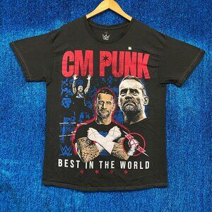 WWE Legends CM Punk Graphic Wrestling T-Shirt Size L